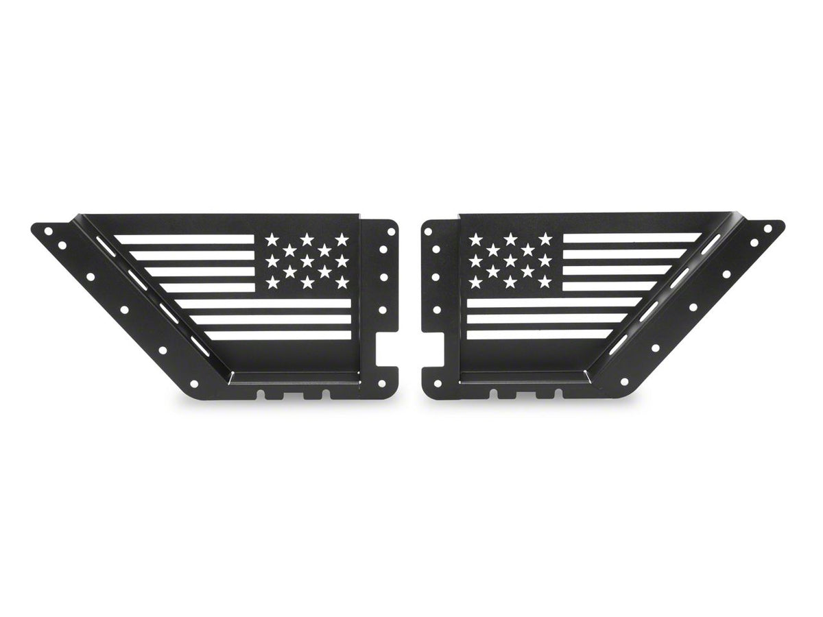 RedRock Aluminum Front Door Storage Panel with Flag Cutout for Ford Bronco - view 7