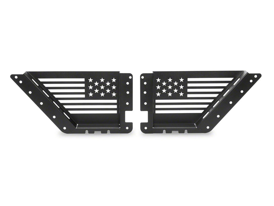 RedRock Aluminum Front Door Storage Panel with Flag Cutout for Ford Bronco - view 7