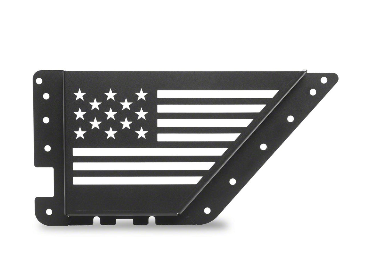 RedRock Aluminum Front Door Storage Panel with Flag Cutout for Ford Bronco - view 8