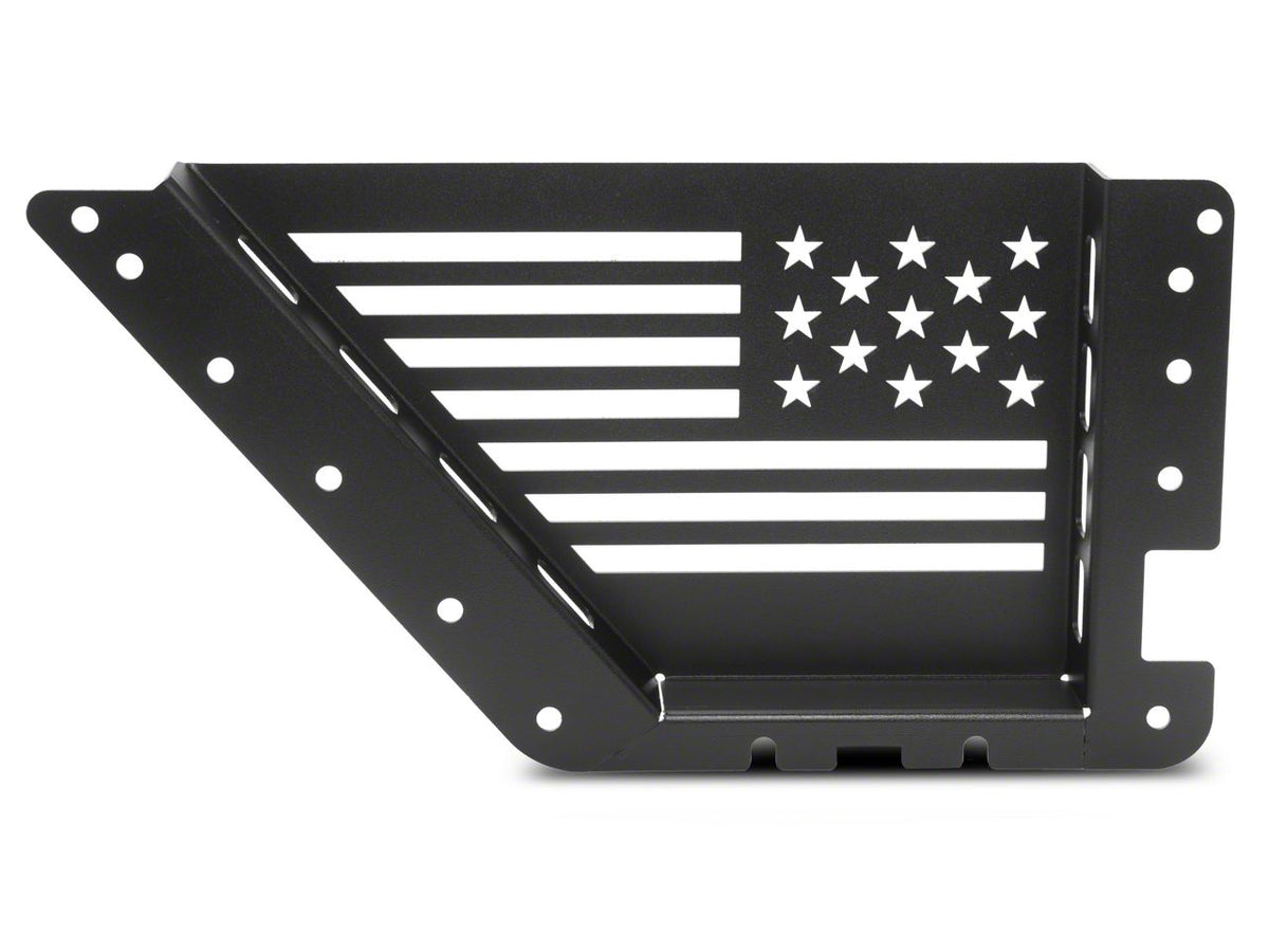 RedRock Aluminum Front Door Storage Panel with Flag Cutout for Ford Bronco - view 9