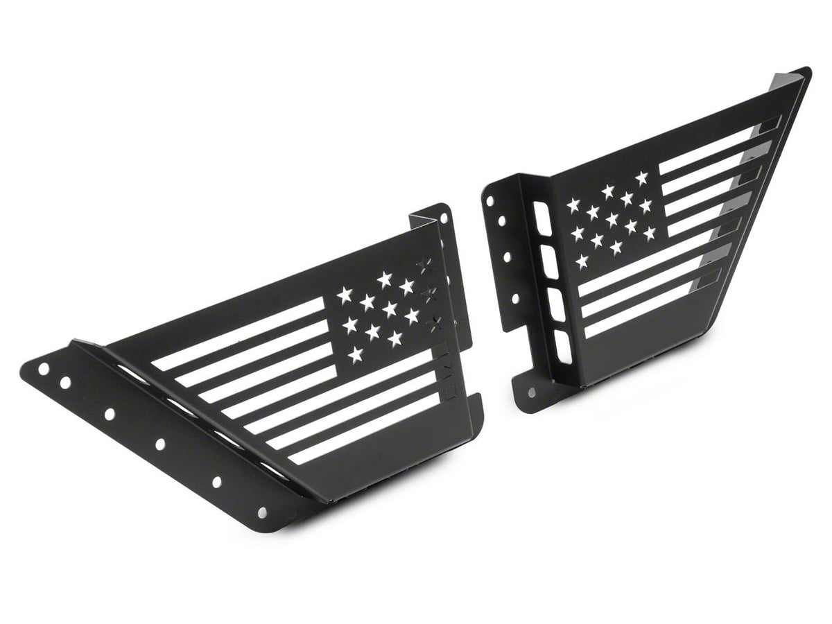 RedRock Aluminum Front Door Storage Panel with Flag Cutout for Ford Bronco - view 4