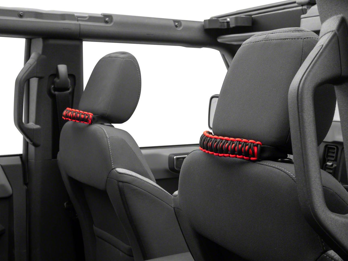 RedRock Paracord Headrest Handles - Black and Red for Ford Bronco - view 2