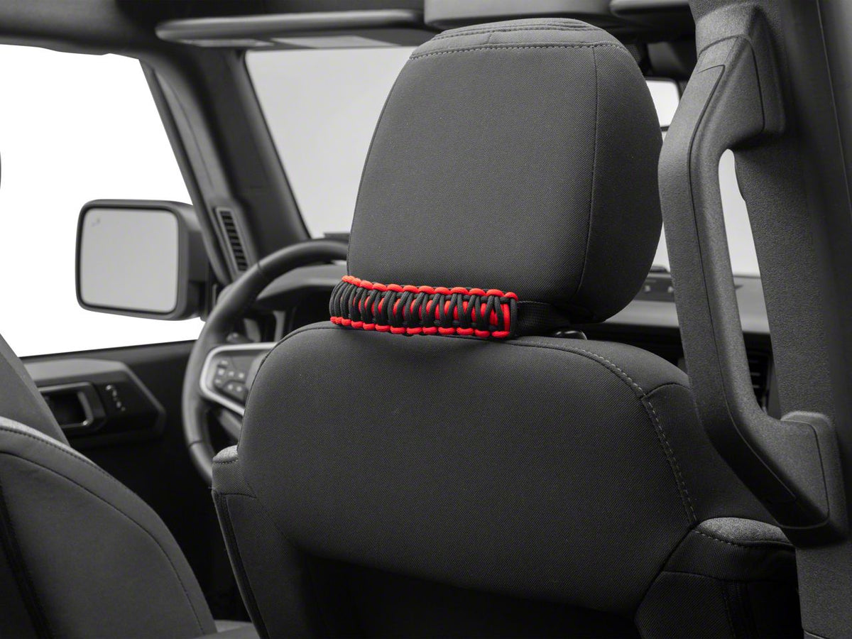 RedRock Paracord Headrest Handles - Black and Red for Ford Bronco - view 3