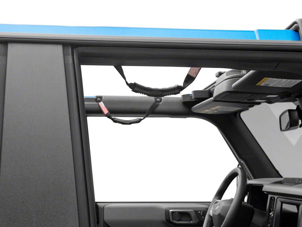 RedRock Grab Handles with Flag Logo - Front - Black for Ford Bronco - view 2