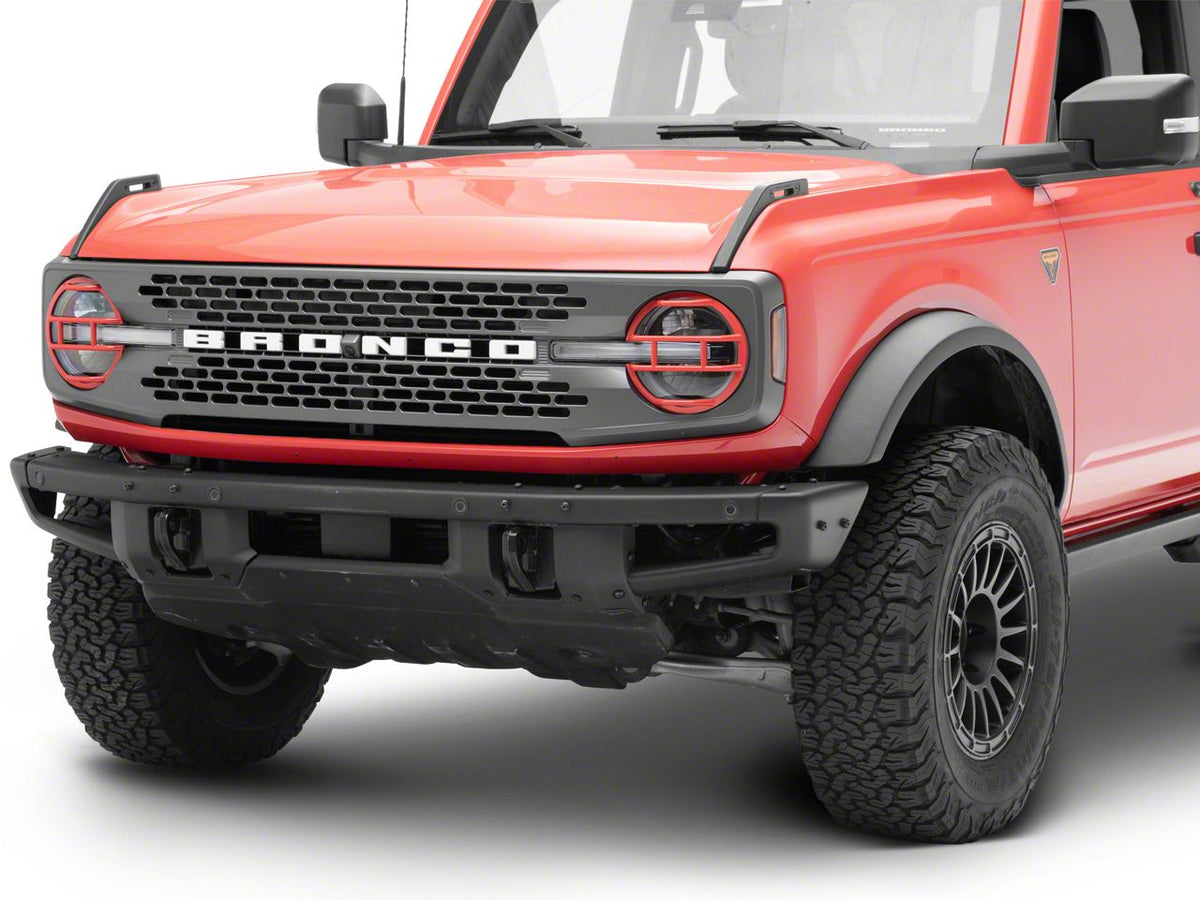 RedRock Off-Road Headlight Guards - Red for Ford Bronco - view 2