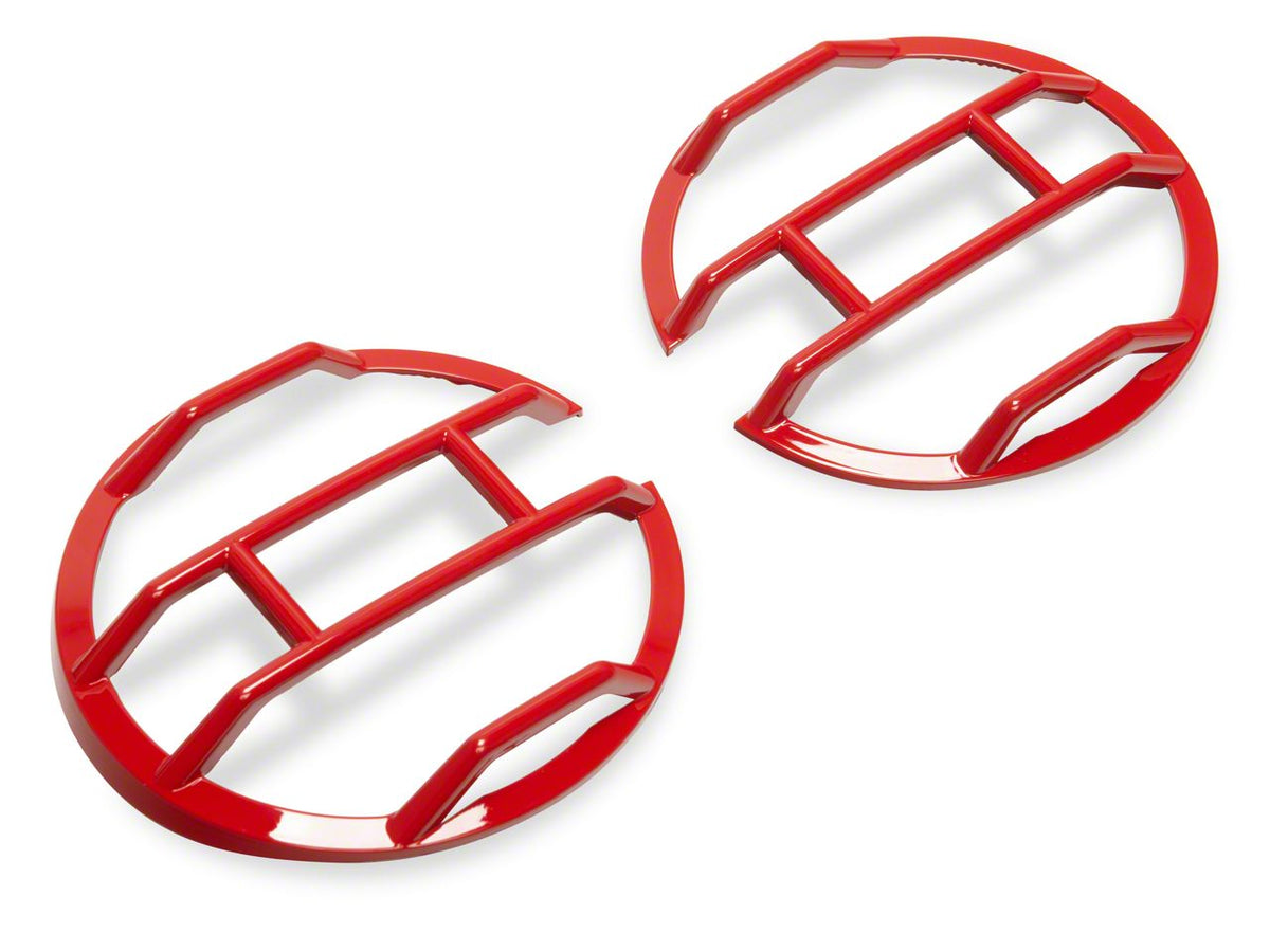 RedRock Off-Road Headlight Guards - Red for Ford Bronco - view 5
