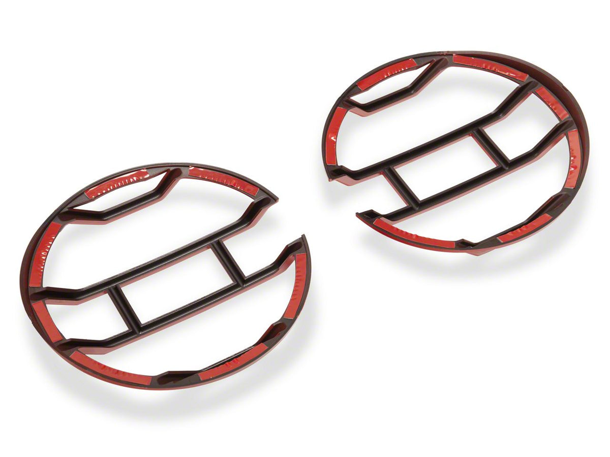 RedRock Off-Road Headlight Guards - Red for Ford Bronco - view 6