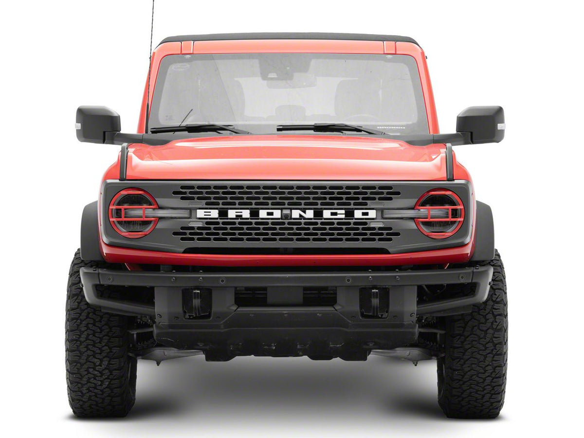 RedRock Off-Road Headlight Guards - Red for Ford Bronco - view 4