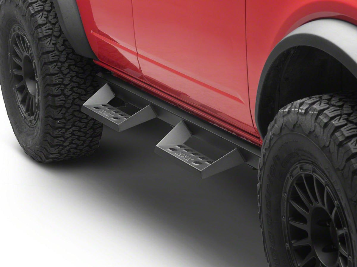 RedRock 4-Inch Drop TC1 Running Boards - Textured Black for Ford Bronco - view 3