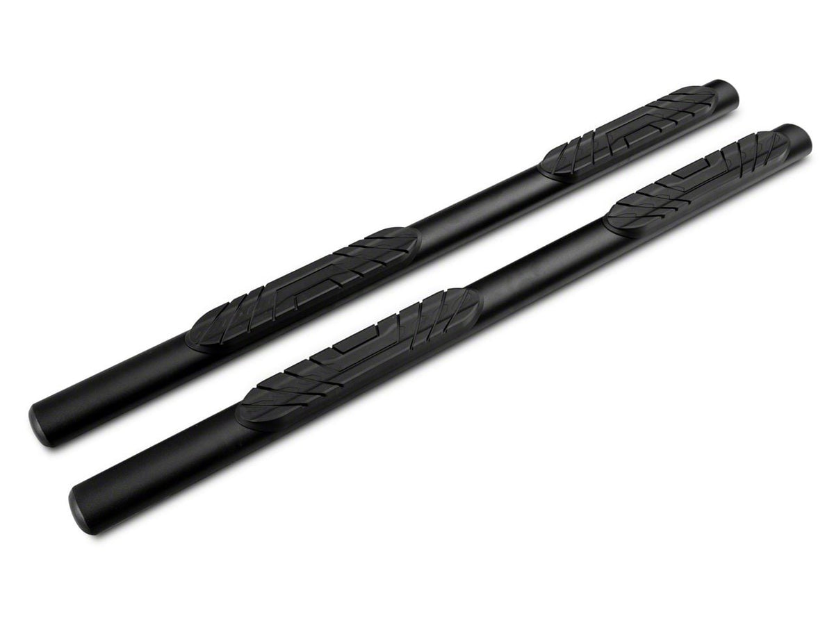 2021-2026 Ford Bronco 4-Door Oval Straight Side Step Bars - Light Textured Black | Barricade