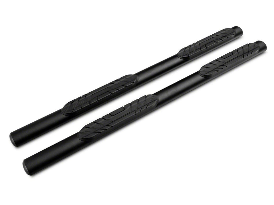2021-2026 Ford Bronco 4-Door Oval Straight Side Step Bars - Light Textured Black | Barricade