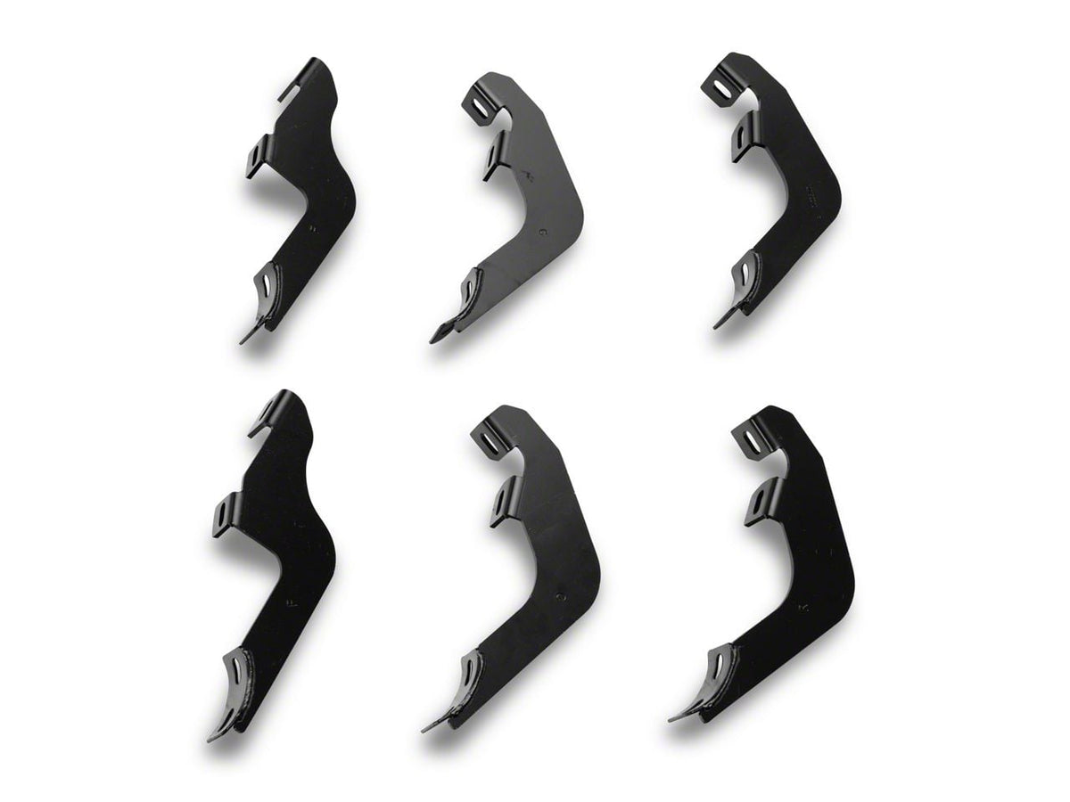 2021-2026 Ford Bronco 4-Door Oval Straight Side Step Bars - Light Textured Black | Barricade