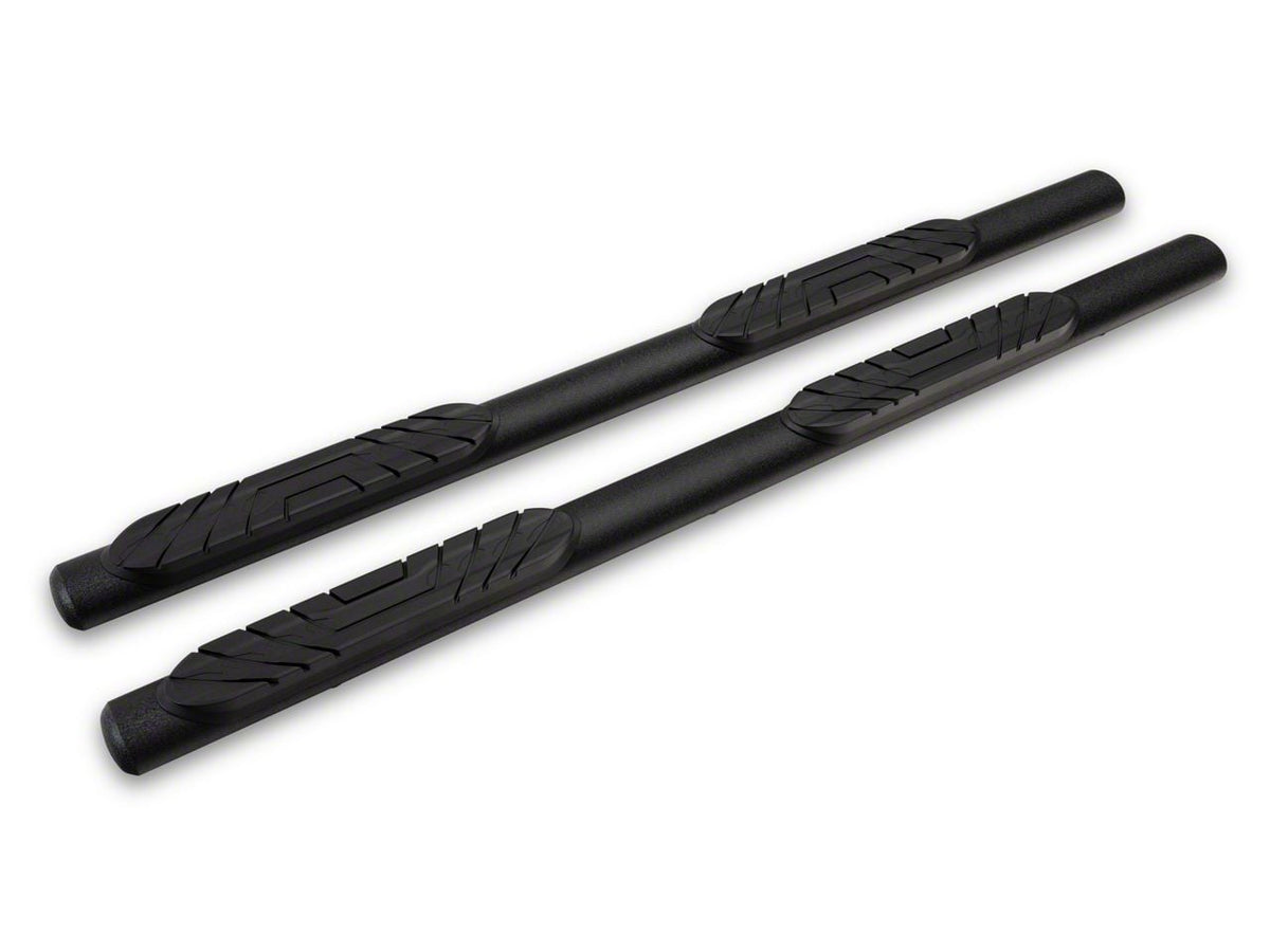 2021-2026 Ford Bronco 4-Door Oval Straight Side Step Bars - Heavy Textured Black | Barricade