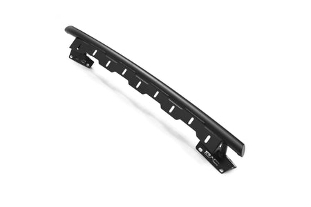 DV8 Offroad LBBR-10 Tube Push Bar angled product shot showing mounting hardware – 2021-2026 Ford Bronco