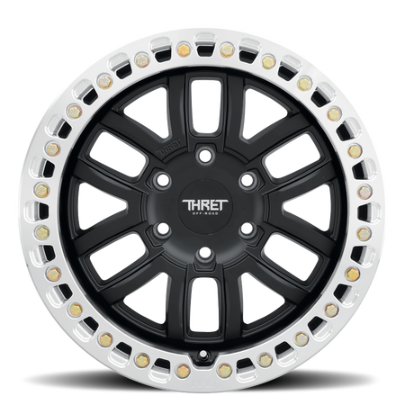 2021-2026 Ford Bronco 17x9 Beadlock Wheel - THRET Offroad Maze 602 Matte Black/Machined Face View
