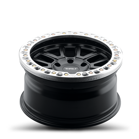2021-2026 Ford Bronco 17x9 Beadlock Wheel - THRET Offroad Maze 602 Matte Black/Machined Angle View