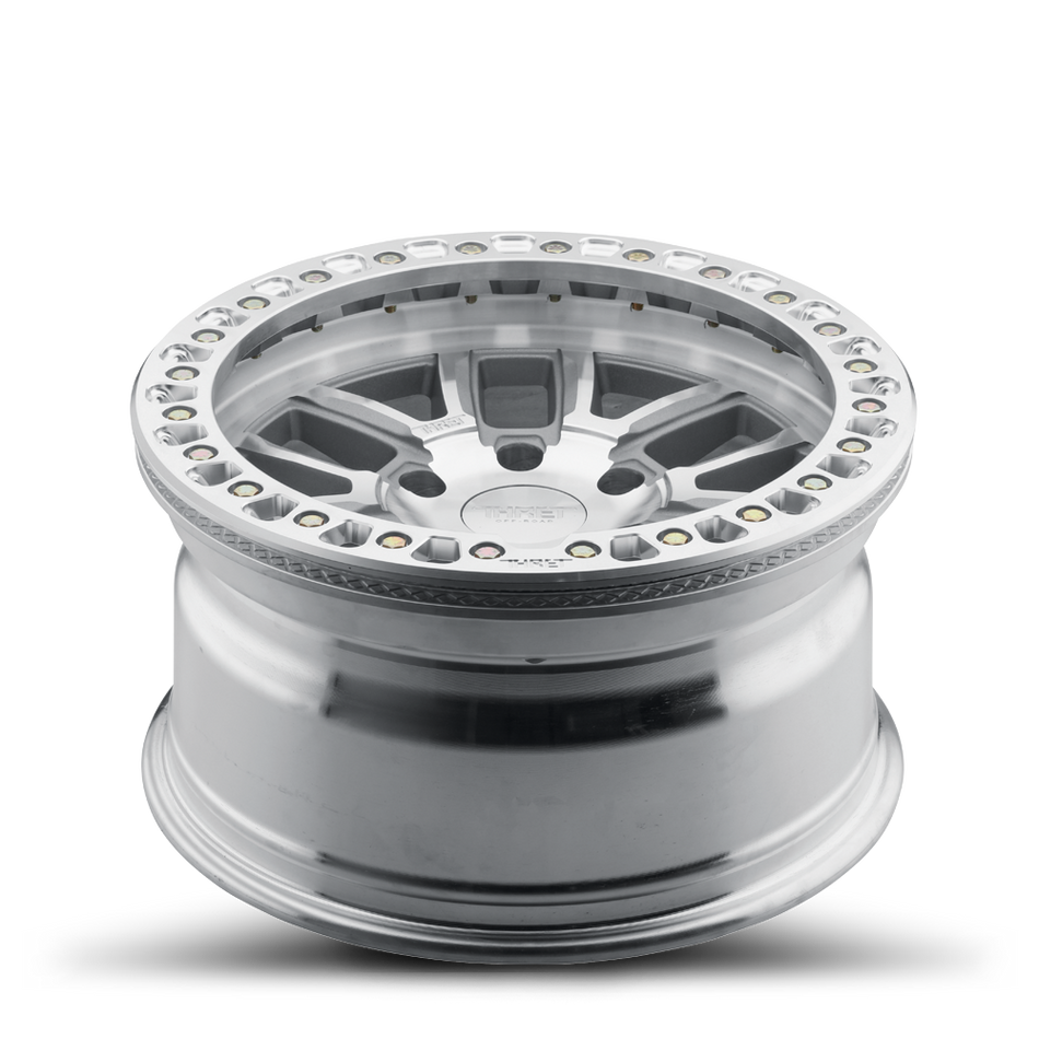 2021-2026 Ford Bronco 17x9 Beadlock Wheel - THRET Offroad Maze 602 Machined Angle View