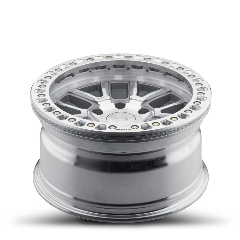 2021-2026 Ford Bronco 17x9 Beadlock Wheel - THRET Offroad Maze 602 Machined Angle View