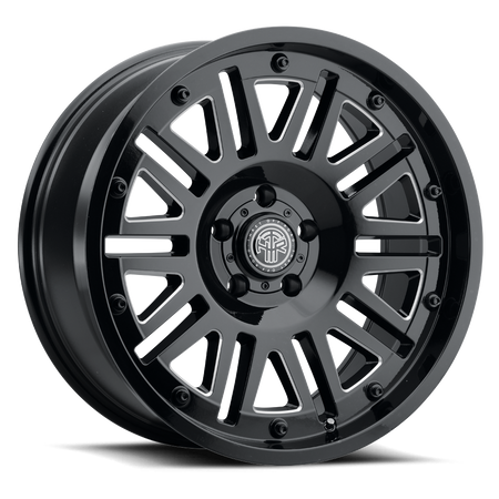 THRET Offroad 701 Storm cast wheel gloss black machined finish product shot