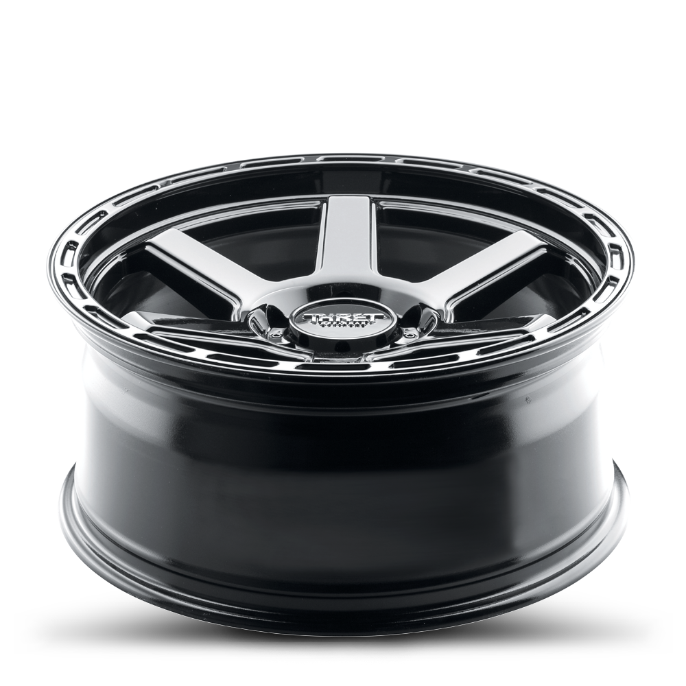THRET Offroad 703 Thunder Gloss Black wheel angle view