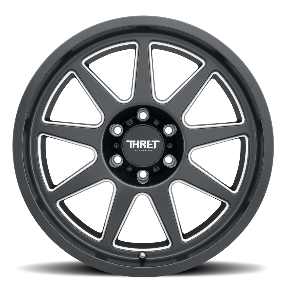 2021-2026 Ford Bronco Wheel - THRET Offroad 705 Flood Satin Black/Milled Side View