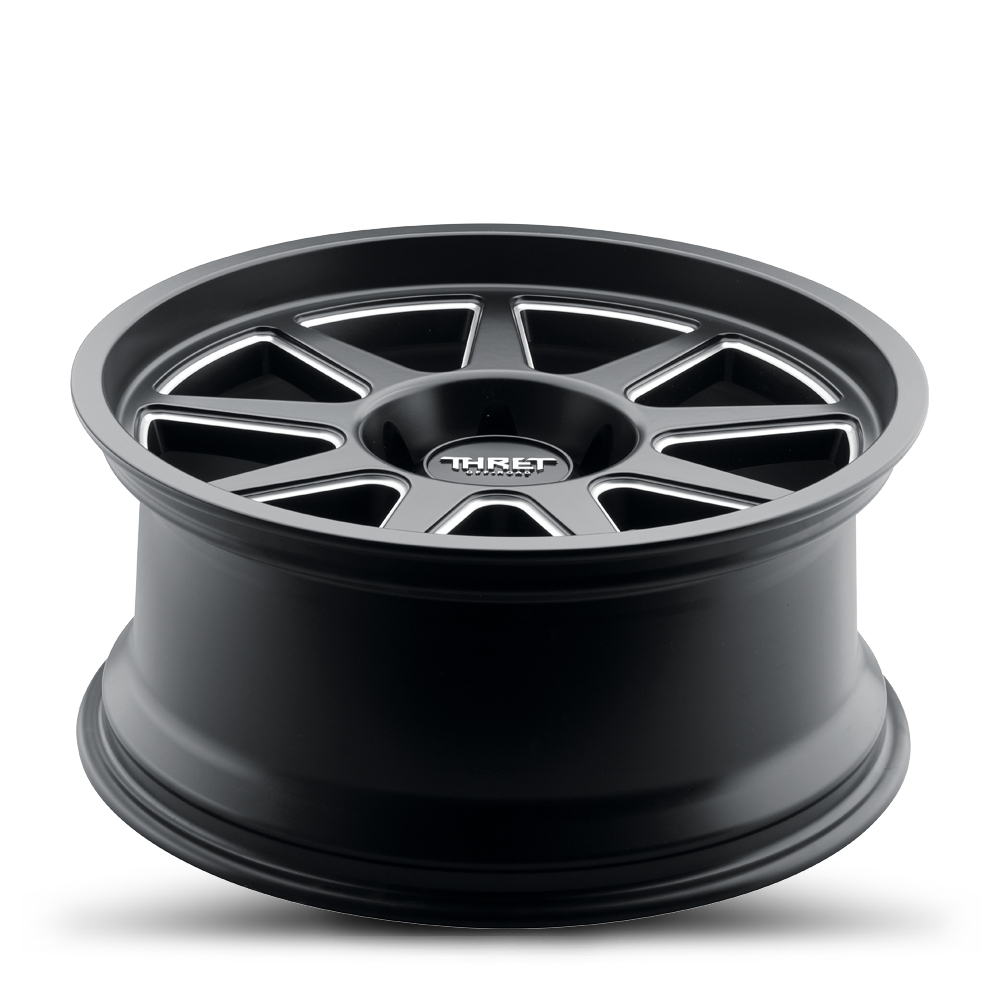 2021-2026 Ford Bronco Wheel - THRET Offroad 705 Flood Satin Black/Milled Angle View