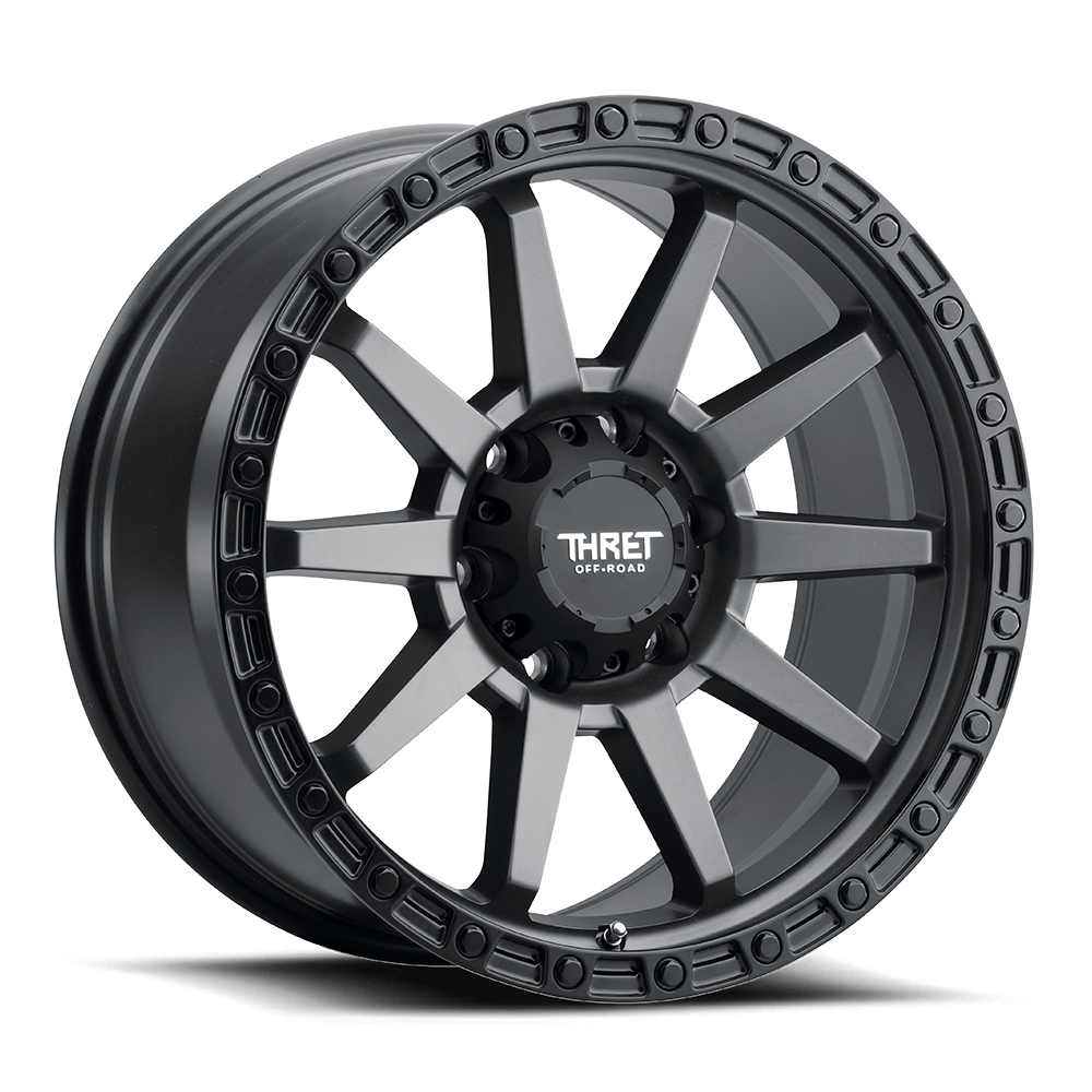 2021-2026 Ford Bronco Wheel - THRET Offroad 706 Freeze Satin Gray/Matte Black Lip