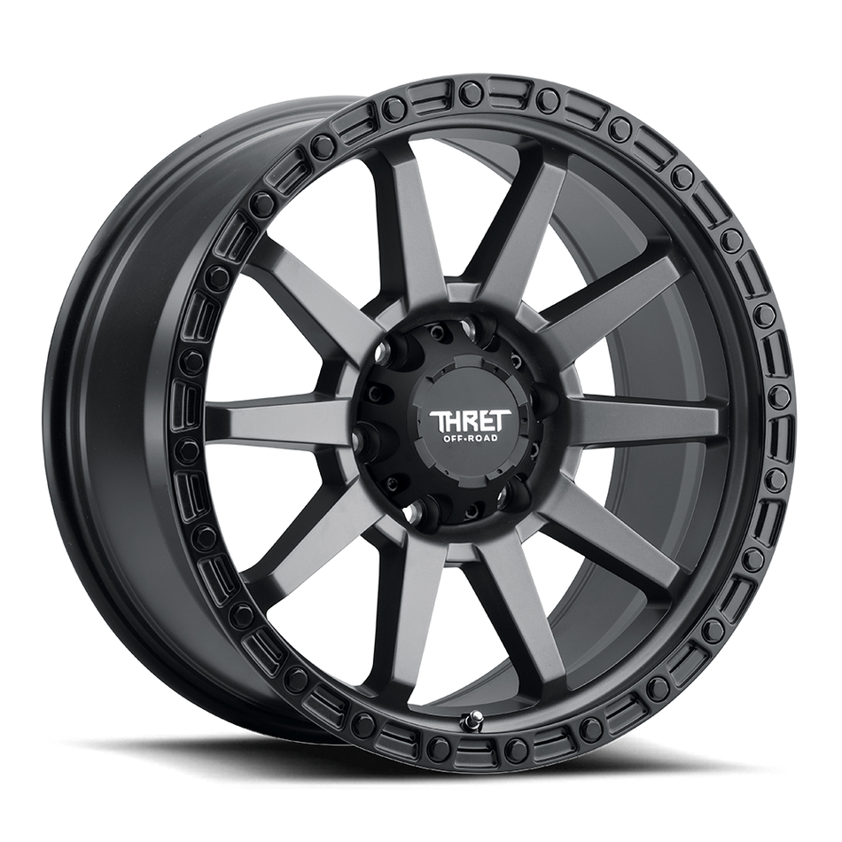 2021-2026 Ford Bronco Wheel - THRET Offroad 706 Freeze Satin Gray/Matte Black Lip