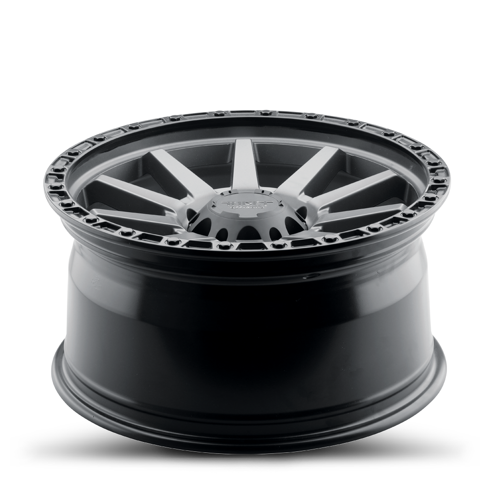 2021-2026 Ford Bronco Wheel - THRET Offroad 706 Freeze Satin Gray/Matte Black Lip Angle View