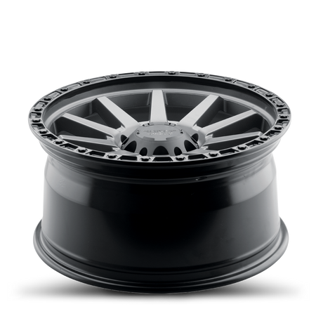 2021-2026 Ford Bronco Wheel - THRET Offroad 706 Freeze Satin Gray/Matte Black Lip Angle View