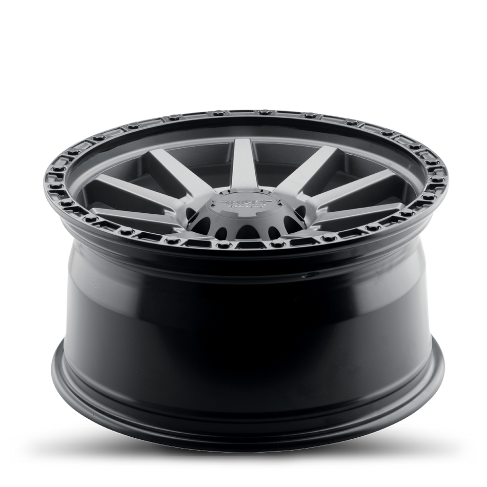2021-2026 Ford Bronco Wheel - THRET Offroad 706 Freeze Satin Gray/Matte Black Lip Angle View