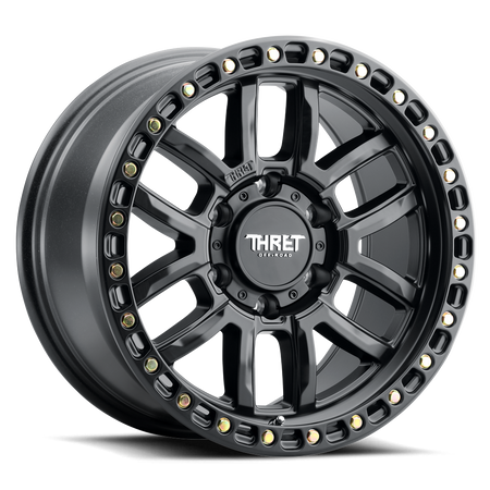 2021-2026 Ford Bronco Simulated Beadlock Wheel - THRET Offroad 707 Matte Black/Matte Black Ring