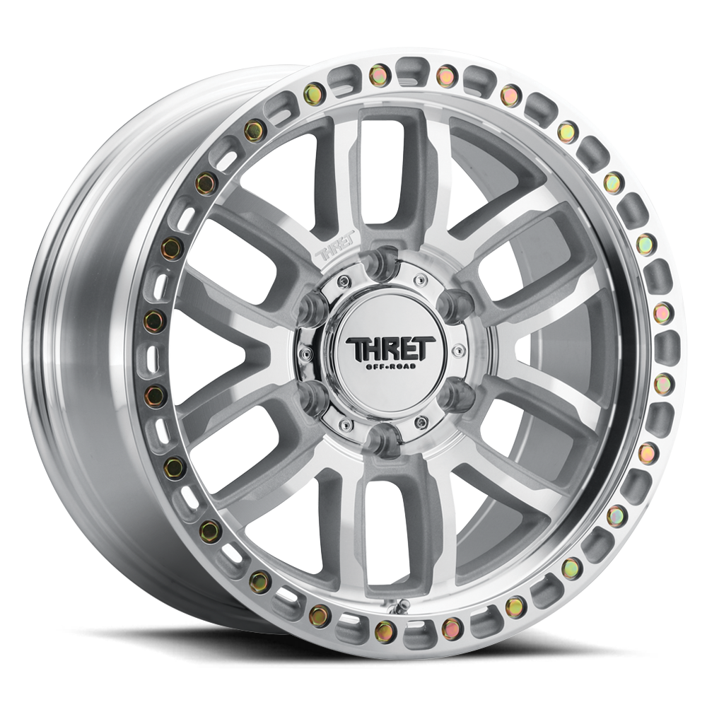 2021-2026 Ford Bronco Simulated Beadlock Wheel - THRET Offroad 707 Machined/Machined Ring