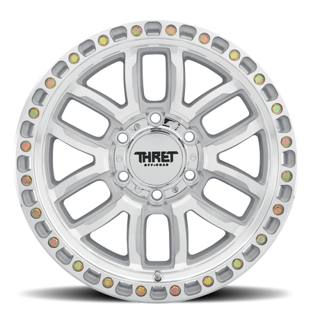 2021-2026 Ford Bronco Simulated Beadlock Wheel - THRET Offroad 707 Machined/Machined Ring Side View