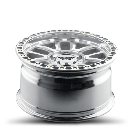 2021-2026 Ford Bronco Simulated Beadlock Wheel - THRET Offroad 707 Machined/Machined Ring Angle View