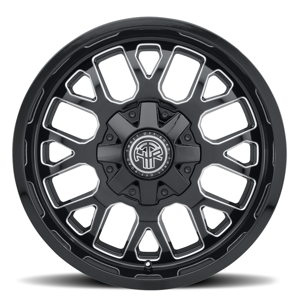 2021-2026 Ford Bronco Wheel - THRET Offroad 802 Attitude Gloss Black/Milled Side View
