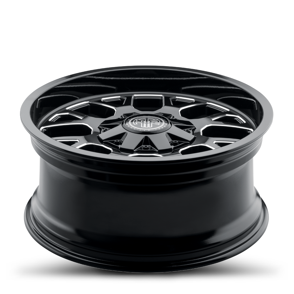 2021-2026 Ford Bronco Wheel - THRET Offroad 802 Attitude Gloss Black/Milled Angle View