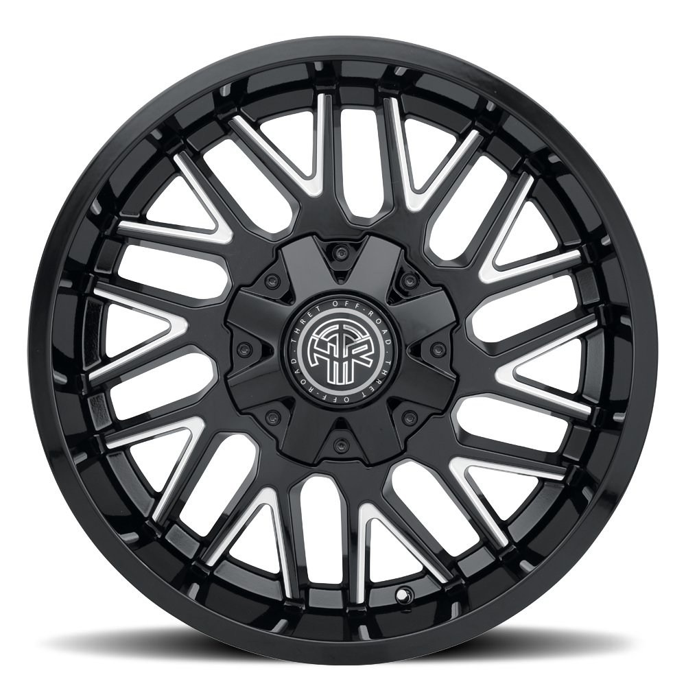 2021-2026 Ford Bronco Wheel - THRET Offroad 803 Revolver Gloss Black/Milled Side View