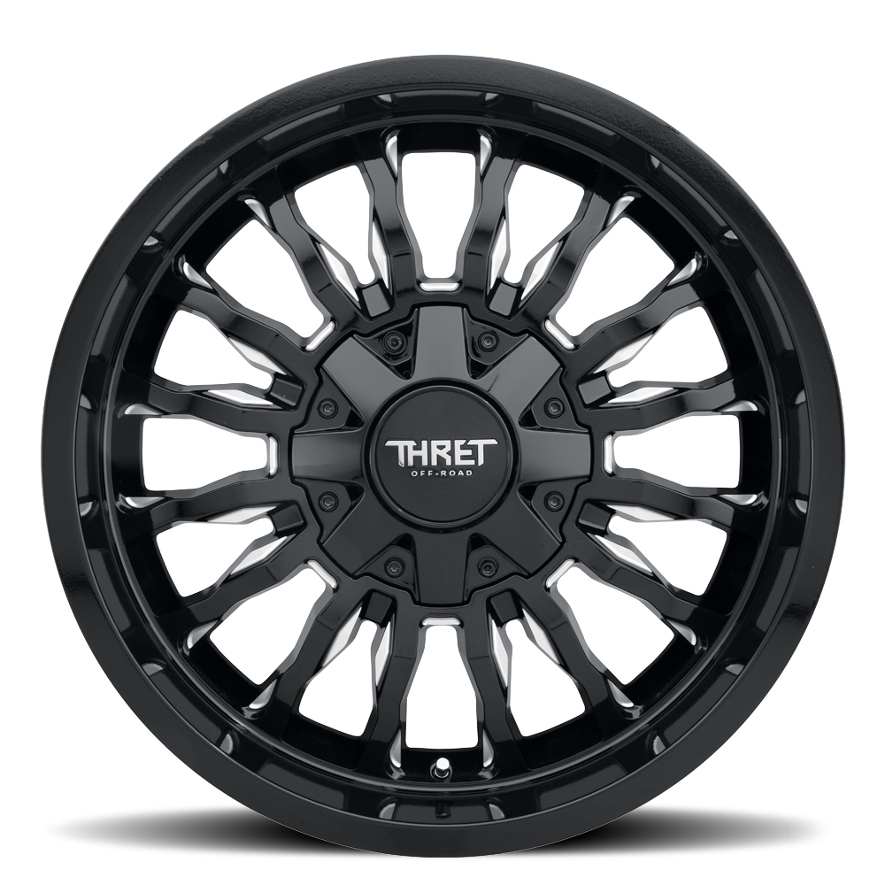 2021-2026 Ford Bronco Wheel - THRET Offroad 808 Gamma Gloss Black/Milled Side View