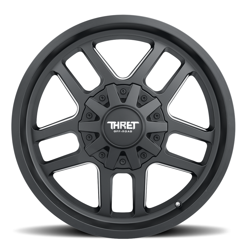 2021-2026 Ford Bronco Wheel - THRET Offroad 809 Radar Satin Black/Milled Side View