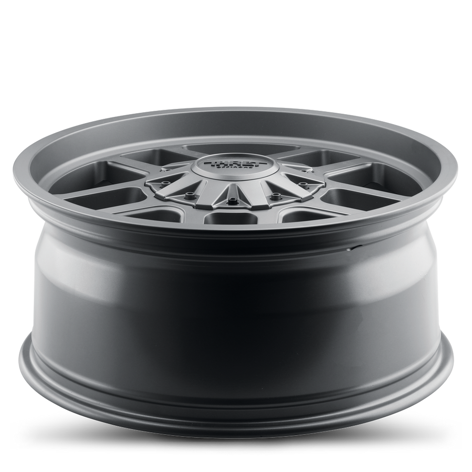 2021-2026 Ford Bronco Wheel - THRET Offroad 809 Radar Satin Gray Angle View