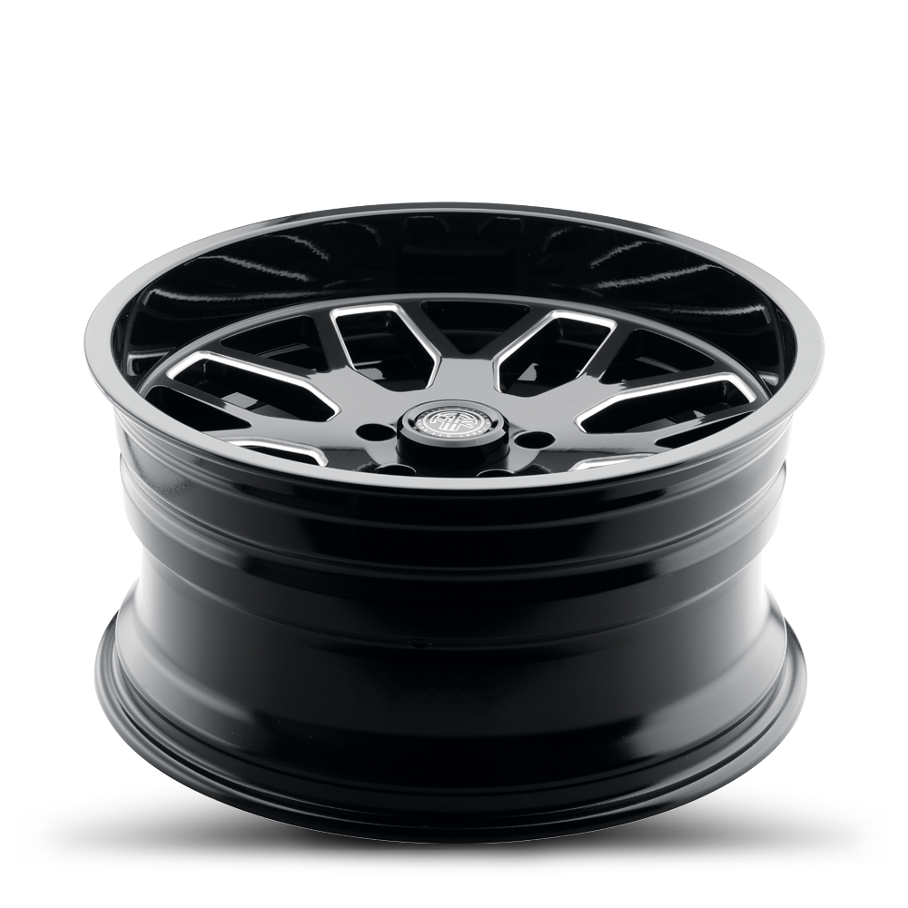 2021-2026 Ford Bronco Wheel - THRET Offroad 901 Monarch Gloss Black/Milled Angle View