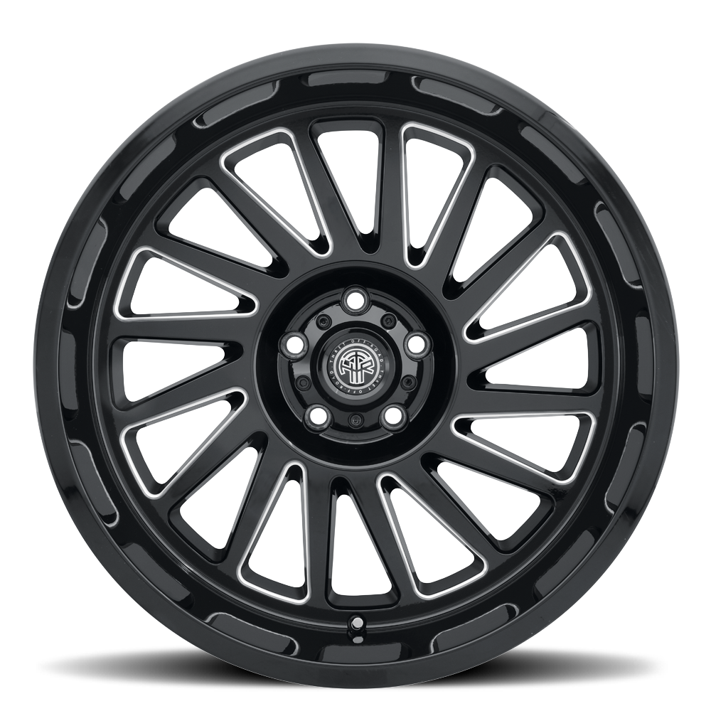 2021-2026 Ford Bronco Wheel - THRET Offroad 902 Omega Gloss Black/Milled Side View