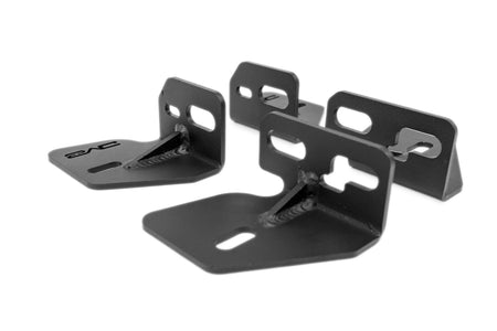 DV8 Offroad frame horn reinforcement brackets assembled pair, product shot on white background