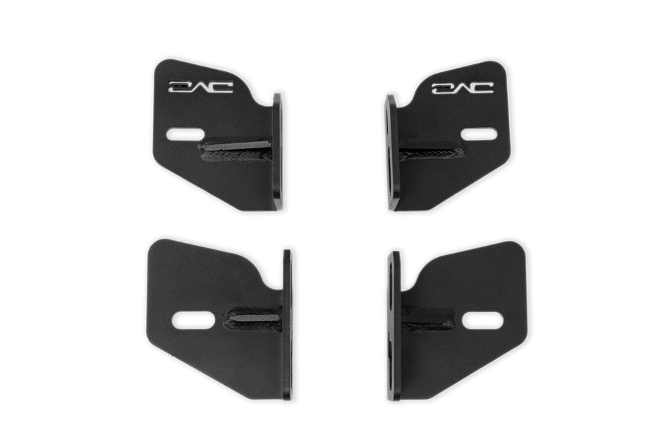 DV8 Offroad frame horn reinforcement bracket kit, set of four brackets product shot on white background