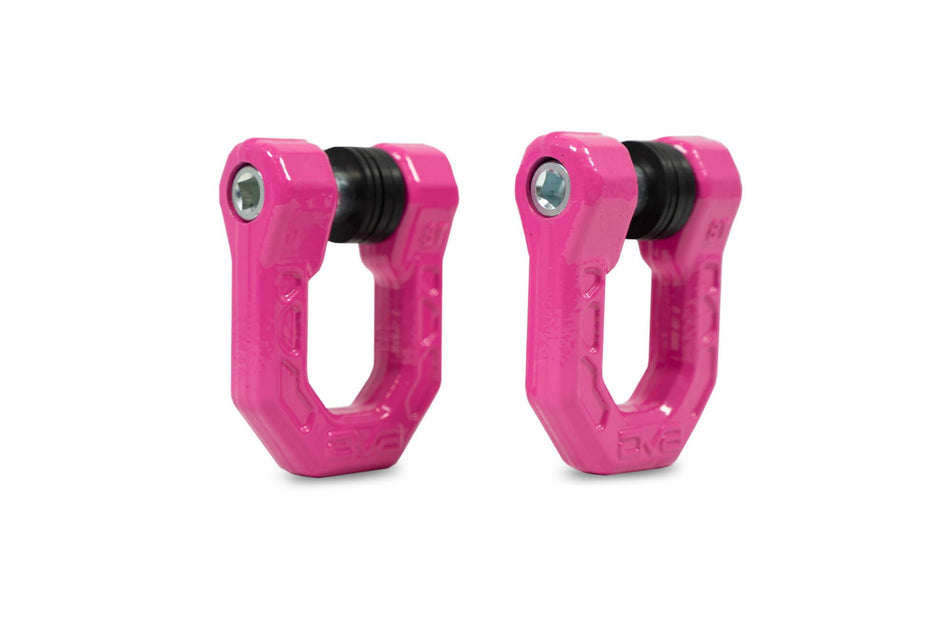 DV8 Offroad Elite Series D-Ring Shackles, Pair | Pink
