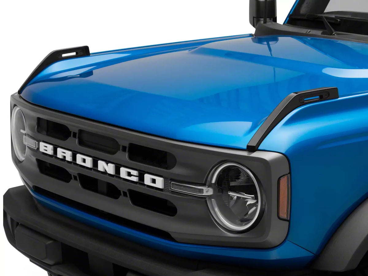 2021-2025 Ford Bronco Hood Catch Trim - Gloss Black by RedRock - view 1