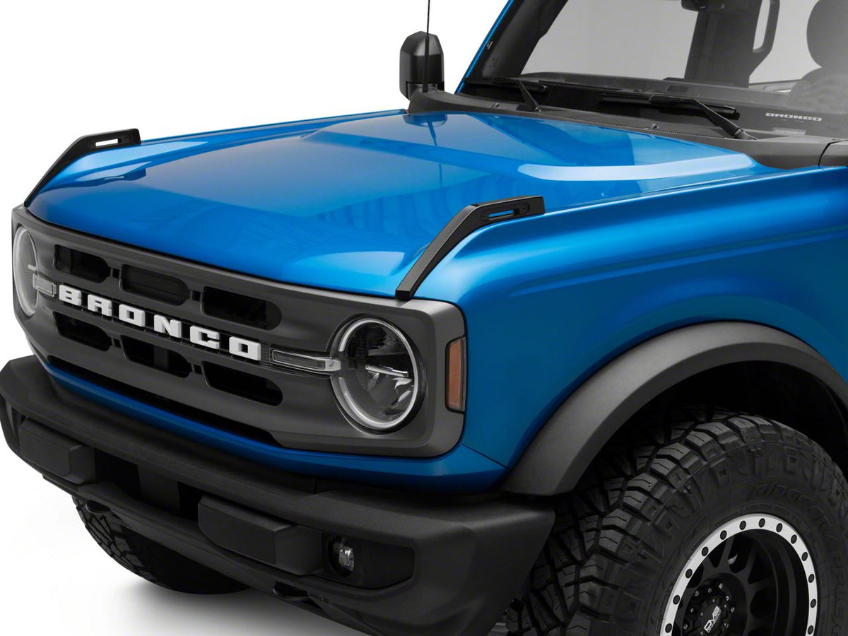 2021-2025 Ford Bronco Hood Catch Trim - Gloss Black by RedRock - view 2