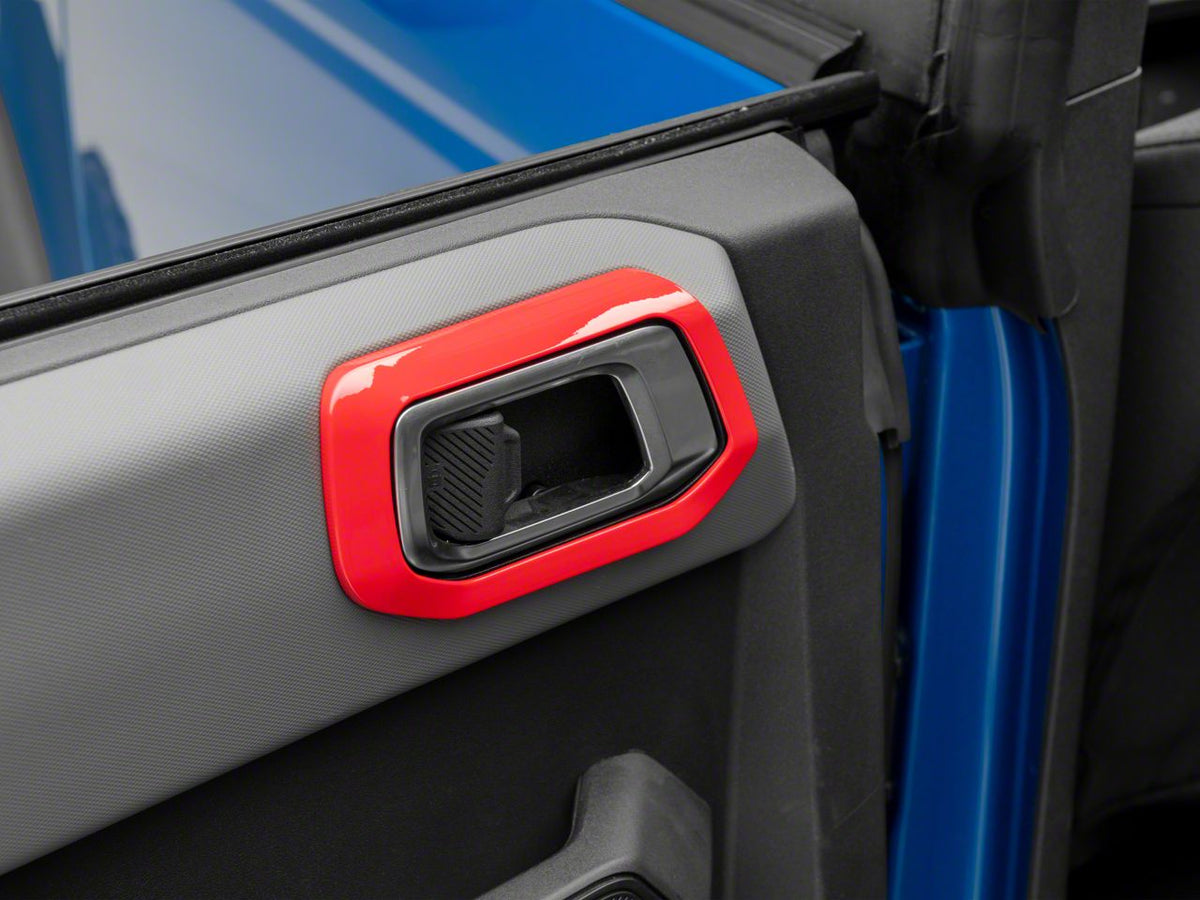 2021-2025 Ford Bronco 4-Door Door Handle Trim - Red by RedRock - view 3