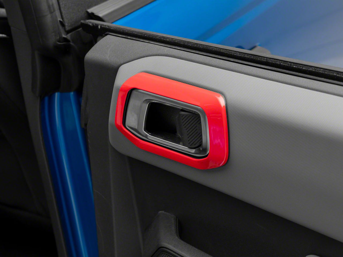 2021-2025 Ford Bronco 4-Door Door Handle Trim - Red by RedRock - view 4